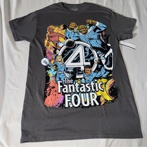Marvel The Fantastic Four Logo Tee - Gray